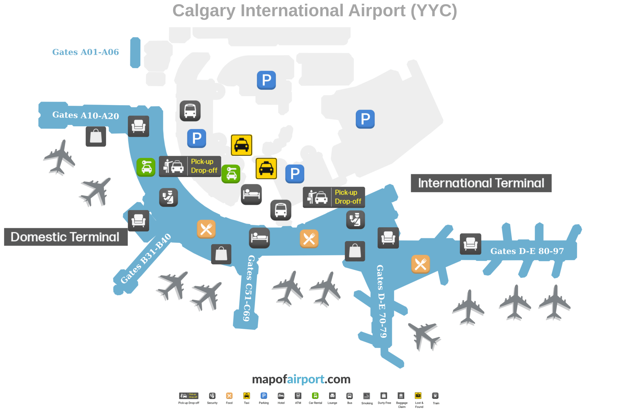 Calgary Airport Map